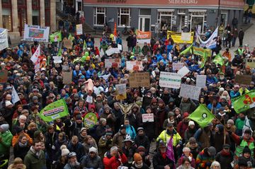 WHES, "Wir haben es satt"-Demo, Demonstranten, Tübingen, Landiwirtschaft 